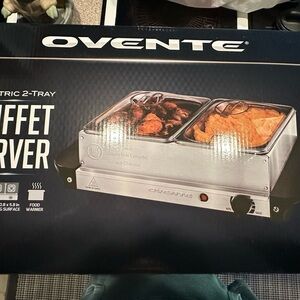 Ovente Electric Buffet Server with 2 Trays